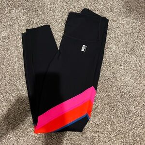 P.E Nation Black and Pink Leggings